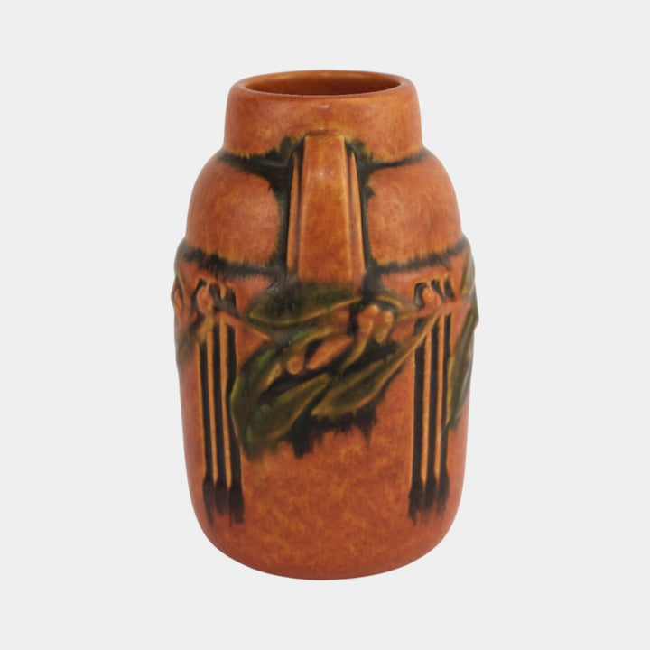 Roseville Laurel Red 1934 Vintage Art Deco Pottery Ceramic Vase 668-6