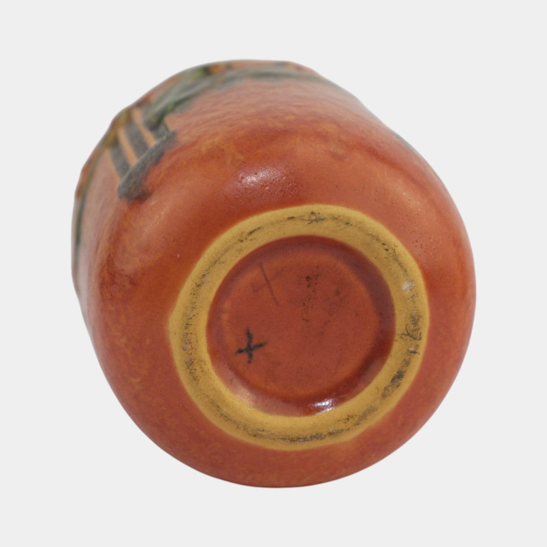 Roseville Laurel Red 1934 Vintage Art Deco Pottery Ceramic Vase 668-6