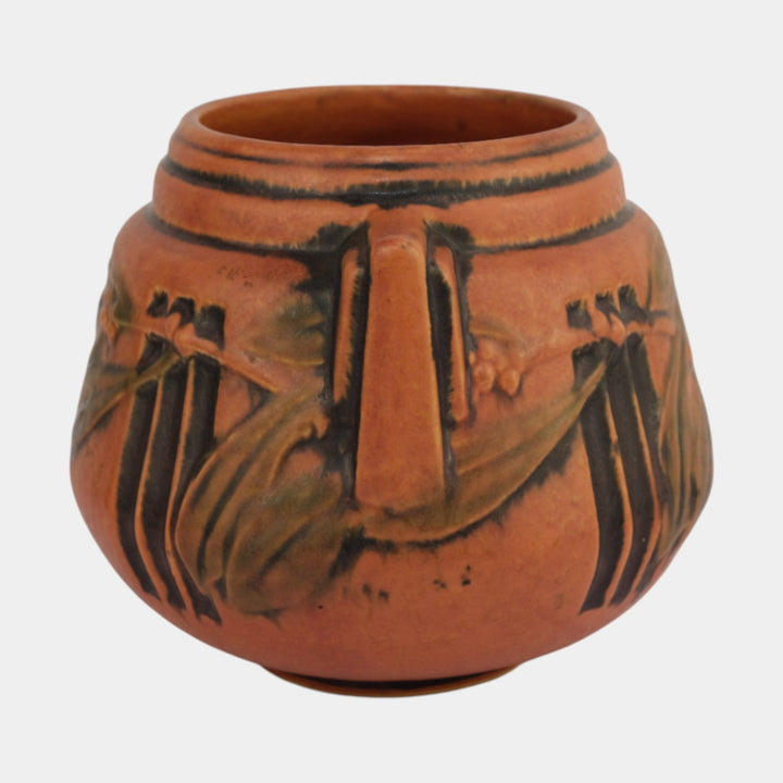 Roseville Laurel Red 1934 Vintage Art Deco Pottery Ceramic Vase 250-6