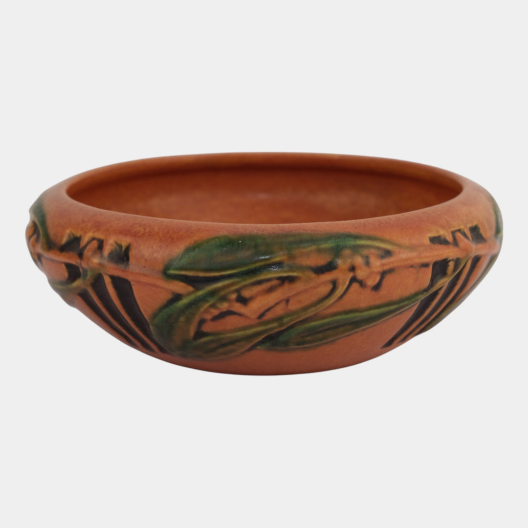 Roseville Laurel Red 1934 Vintage Arts Deco Pottery Ceramic Bowl