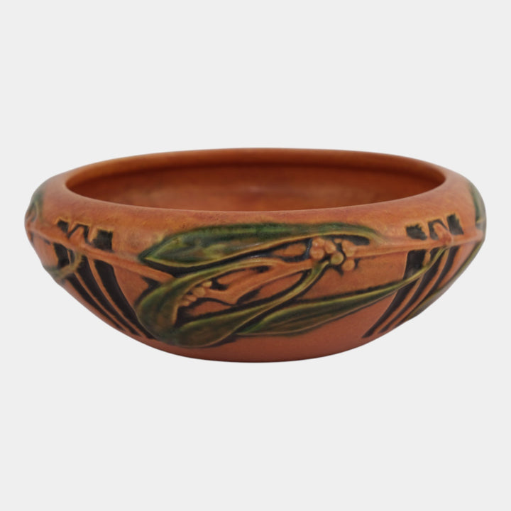 Roseville Laurel Red 1934 Vintage Arts Deco Pottery Ceramic Bowl