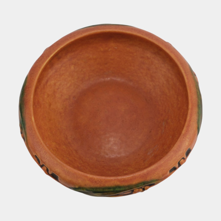 Roseville Laurel Red 1934 Vintage Arts Deco Pottery Ceramic Bowl