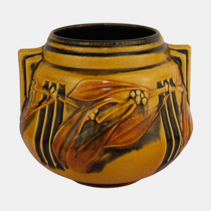 Roseville Laurel Yellow 1934 Vintage Art Deco Pottery Ceramic Vase 250-6