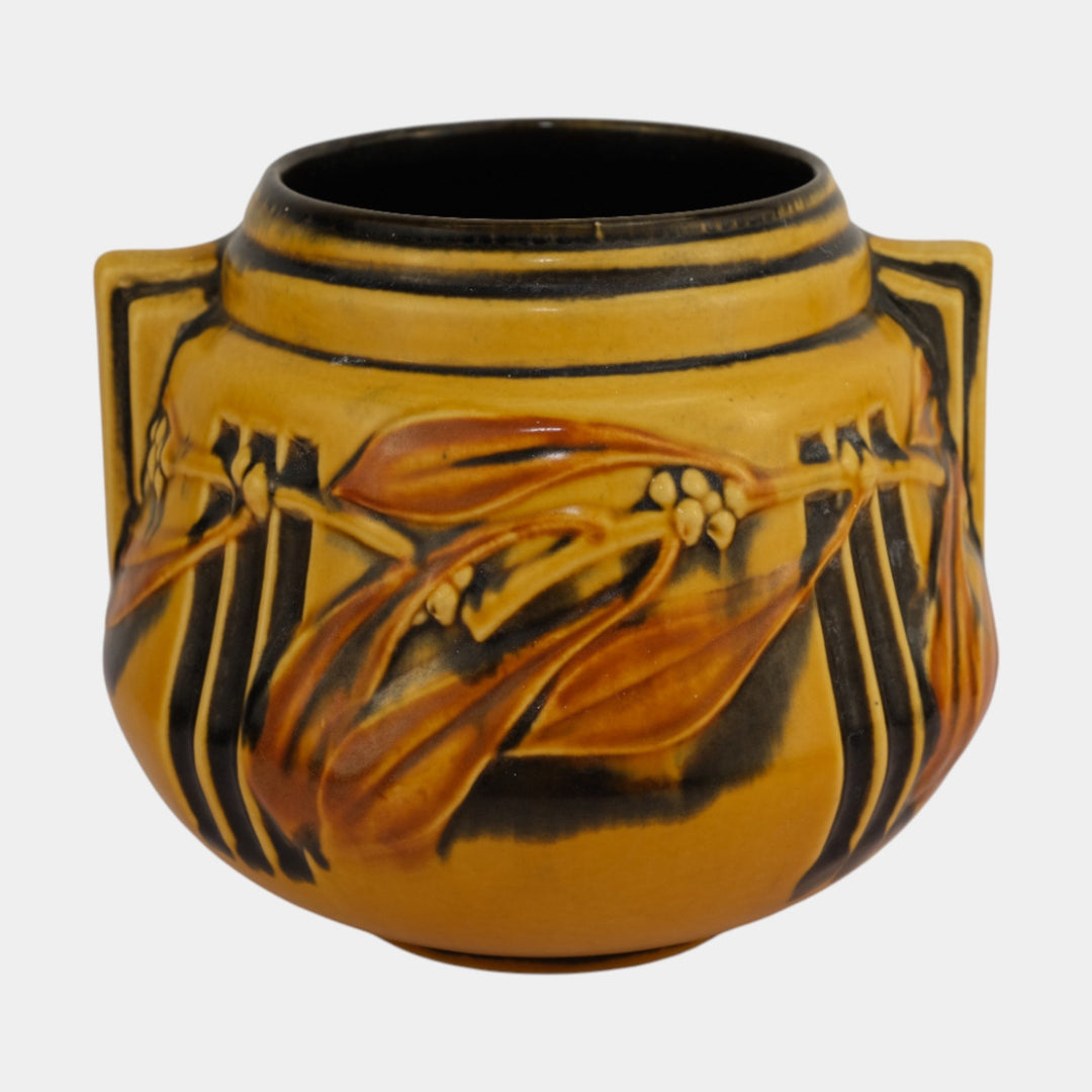 Roseville Laurel Yellow 1934 Vintage Art Deco Pottery Ceramic Vase 250-6