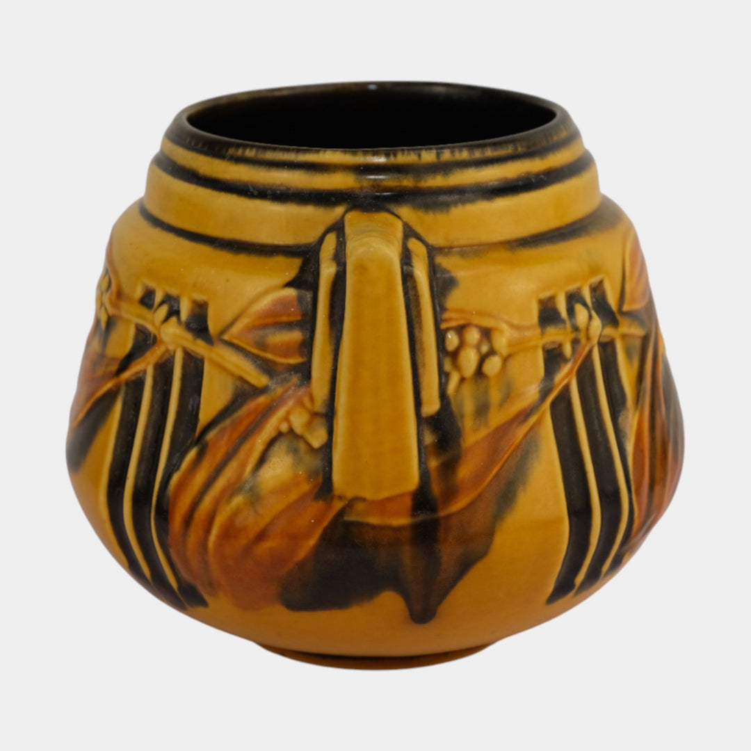 Roseville Laurel Yellow 1934 Vintage Art Deco Pottery Ceramic Vase 250-6