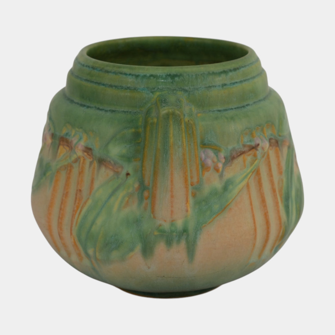 Roseville Laurel Green 1934 Vintage Art Deco Pottery Ceramic Vase 250-6