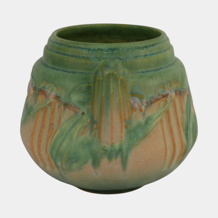 Roseville Laurel Green 1934 Vintage Art Deco Pottery Ceramic Vase 250-6