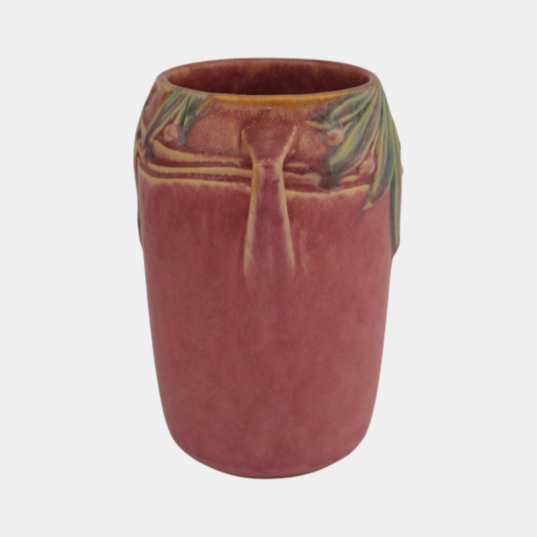 Roseville Velmoss II Rose Pink 1935 Vintage Art Deco Pottery Ceramic Vase 714-6