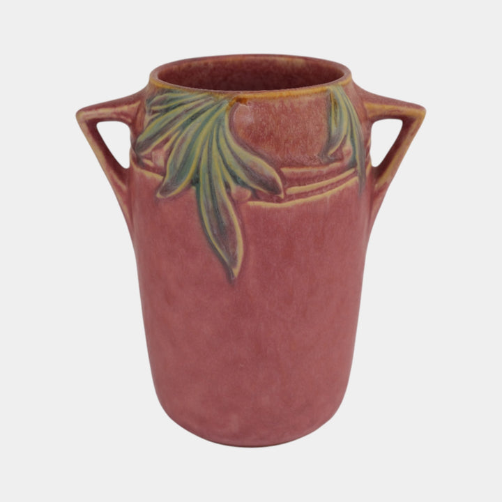 Roseville Velmoss II Rose Pink 1935 Vintage Art Deco Pottery Ceramic Vase 714-6