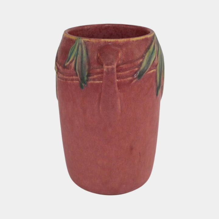 Roseville Velmoss II Red Pink 1935 Vintage Art Deco Pottery Vase 714-6