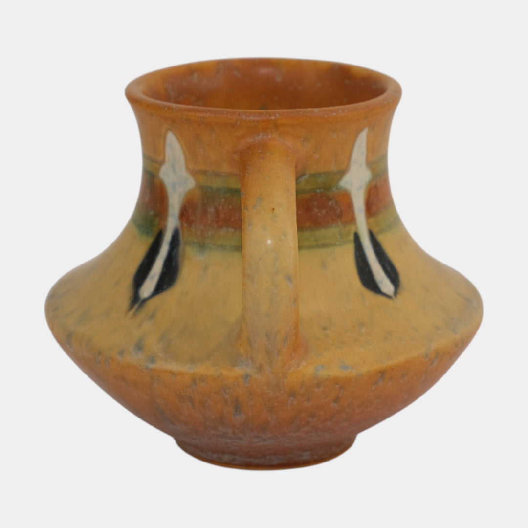 Roseville Montacello Tan 1931 Vintage Arts And Crafts Pottery Ceramic Vase 555-4