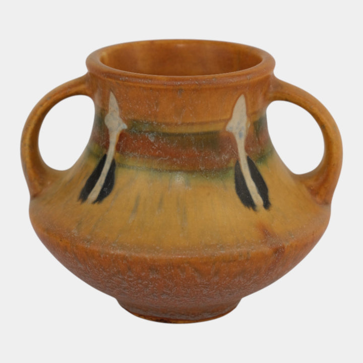 Roseville Montacello Tan 1931 Vintage Arts And Crafts Pottery Ceramic Vase 555-4