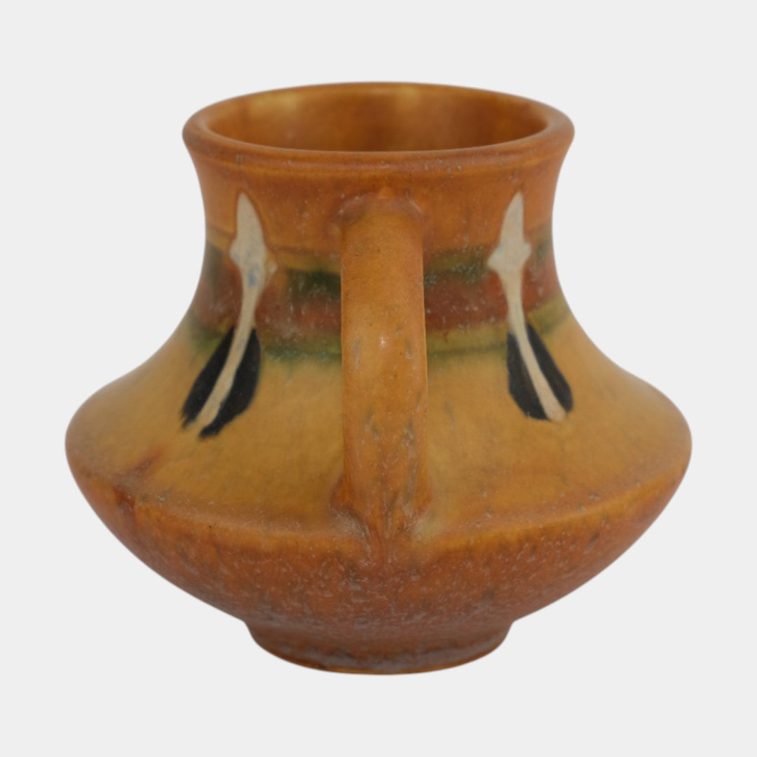 Roseville Montacello Tan 1931 Vintage Arts And Crafts Pottery Ceramic Vase 555-4