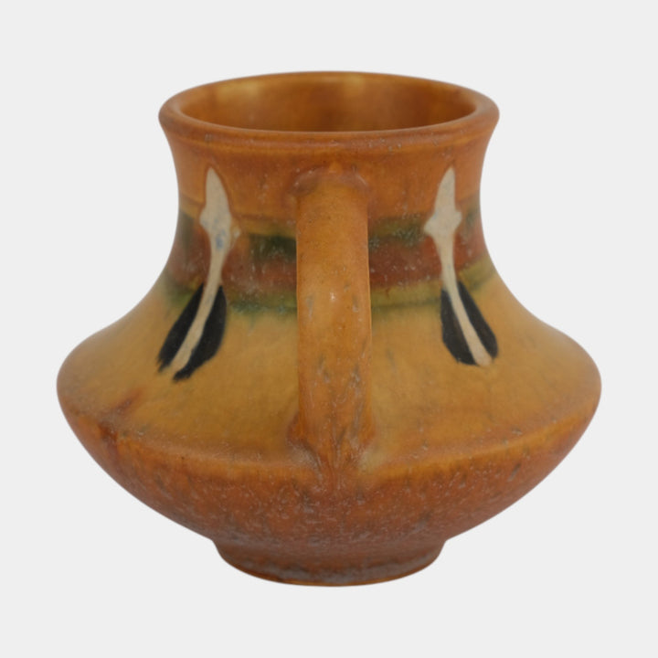 Roseville Montacello Tan 1931 Vintage Arts And Crafts Pottery Ceramic Vase 555-4