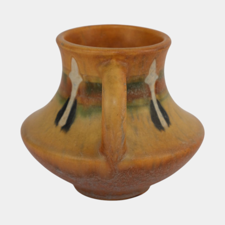 Roseville Montacello Tan 1931 Vintage Arts And Crafts Pottery Ceramic Vase 555-4