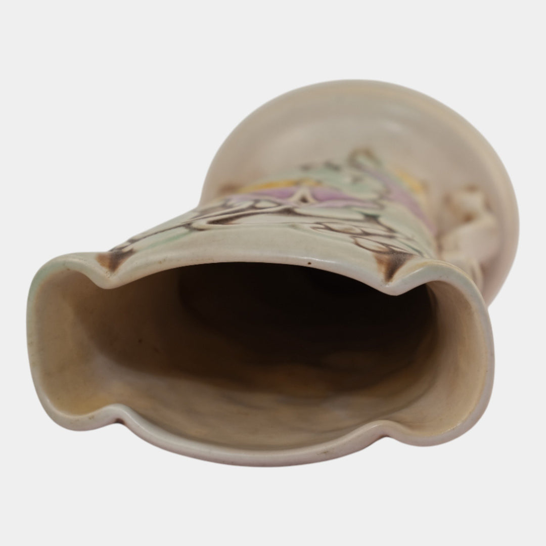 Roseville Morning Glory White 1935 Vintage Art Pottery Ceramic Flower Vase 725-7