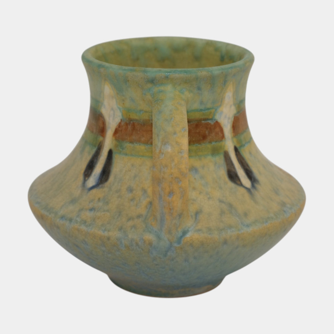 Roseville Montacello Green 1931 Arts And Crafts Pottery Ceramic Vase 555-4