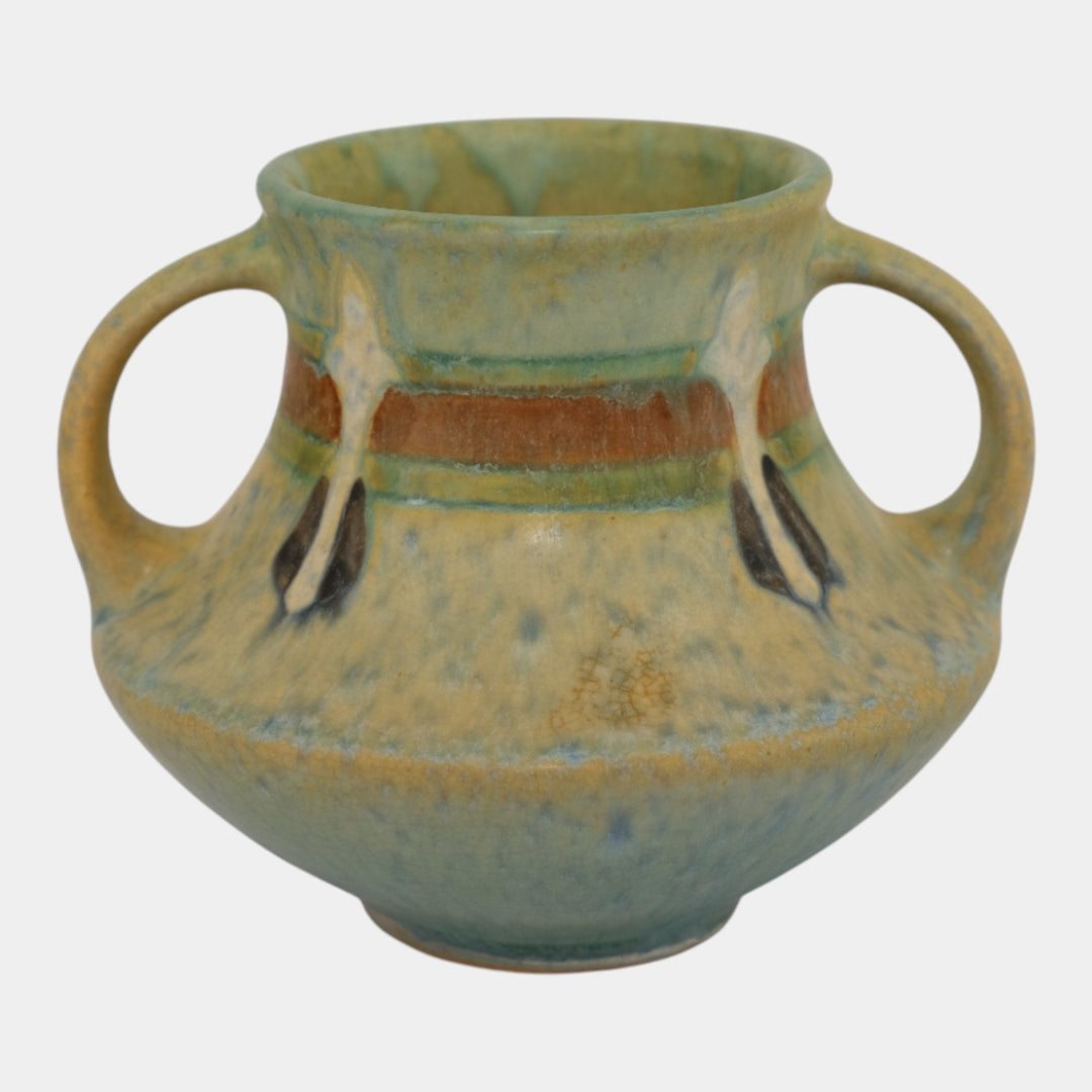 Roseville Montacello Green 1931 Arts And Crafts Pottery Ceramic Vase 555-4