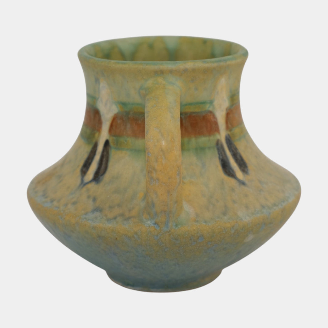 Roseville Montacello Green 1931 Arts And Crafts Pottery Ceramic Vase 555-4