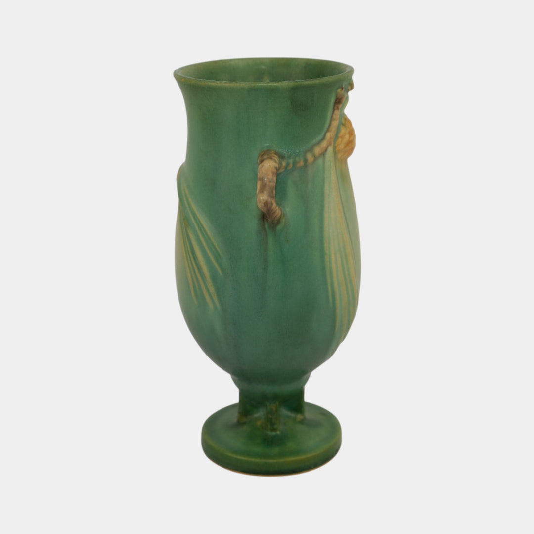 Roseville Pine Cone Green 1936 Vintage Art Pottery Ceramic Vase 840-7