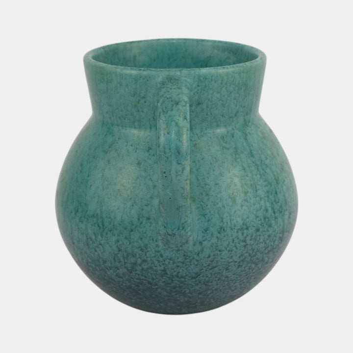 Roseville Tourmaline Turquoise 1933 Vintage Art Deco Pottery Vase 517-6