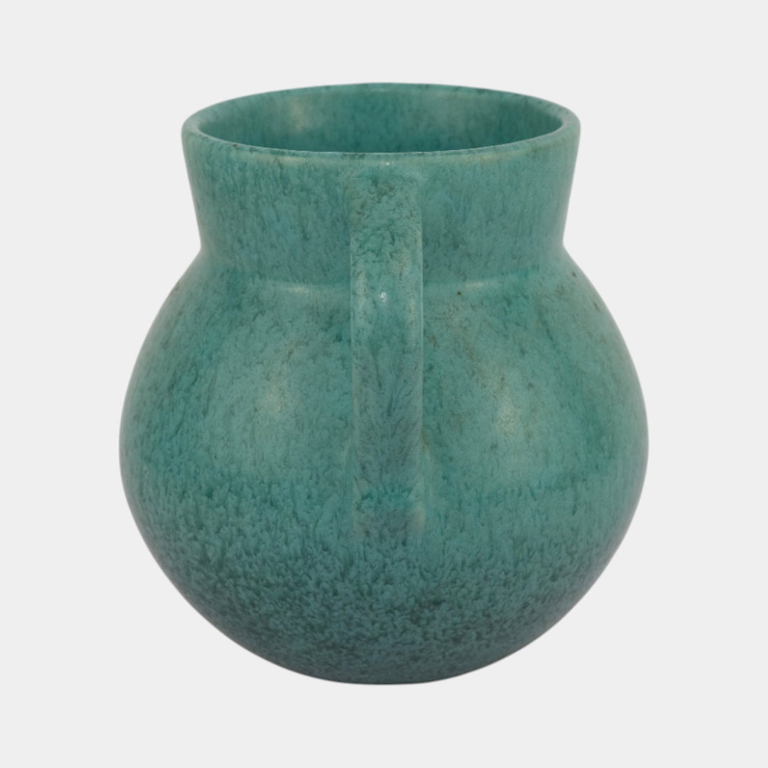 Roseville Tourmaline Turquoise 1933 Vintage Art Deco Pottery Vase 517-6