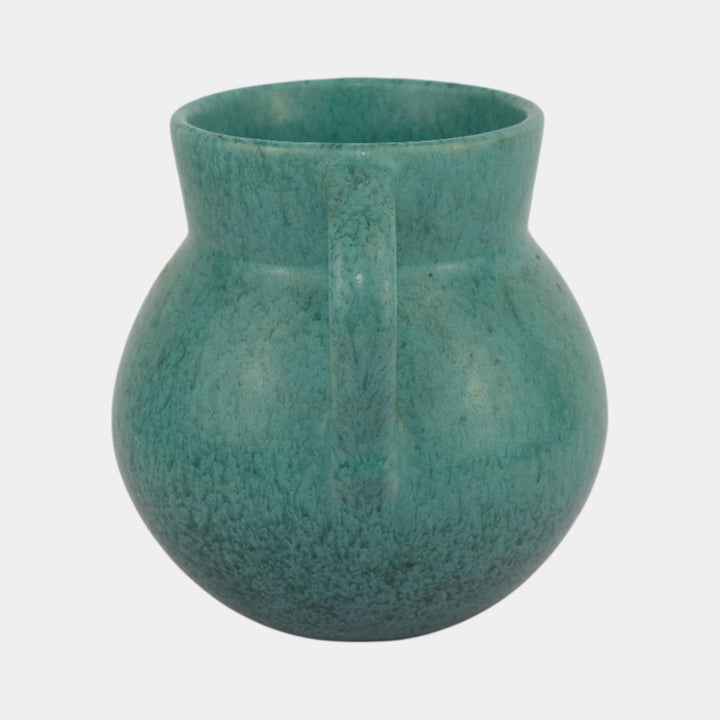 Roseville Tourmaline Turquoise 1933 Vintage Art Deco Pottery Vase 517-6
