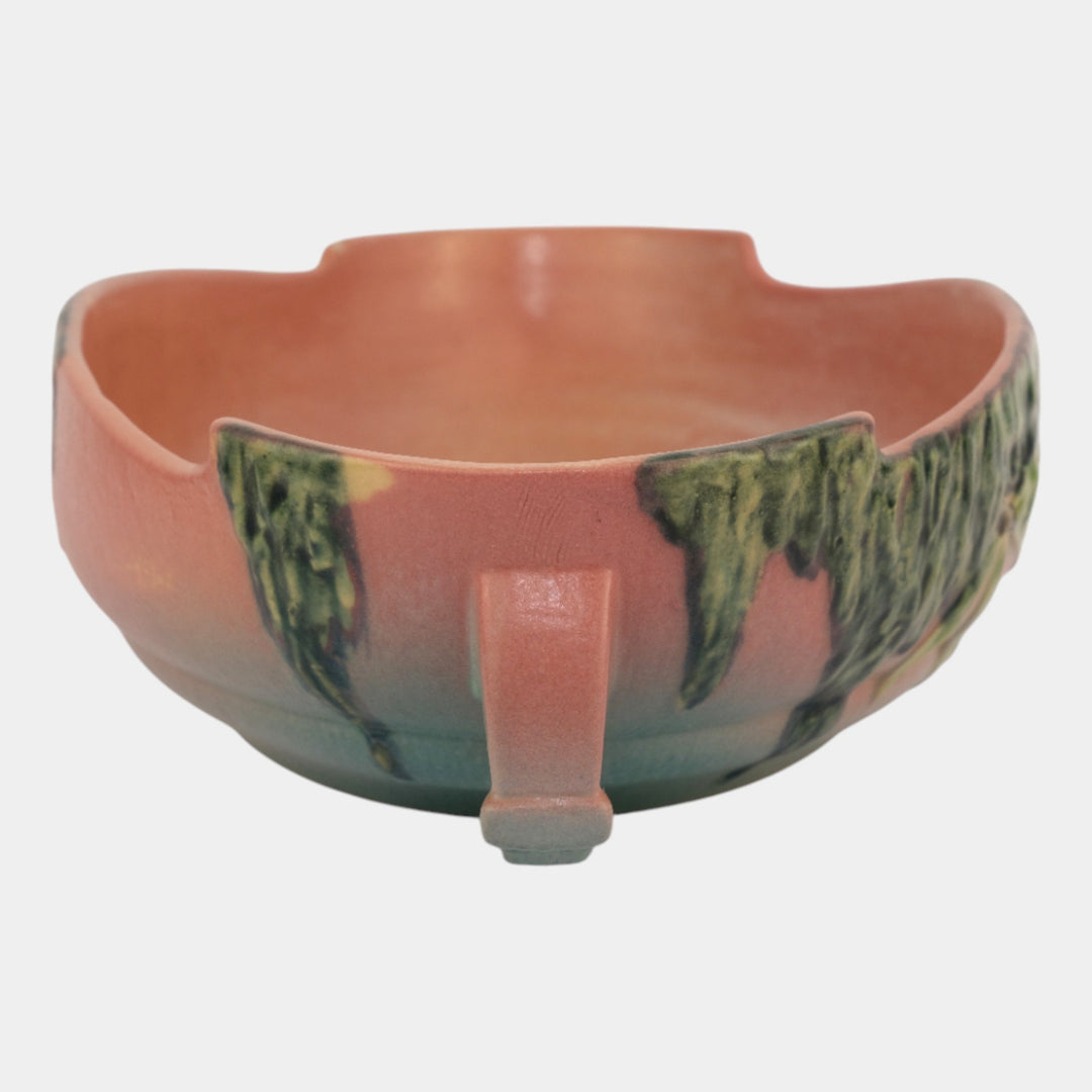 Roseville Moss Pink 1936 Vintage Art Deco Ceramic Bowl 293-10