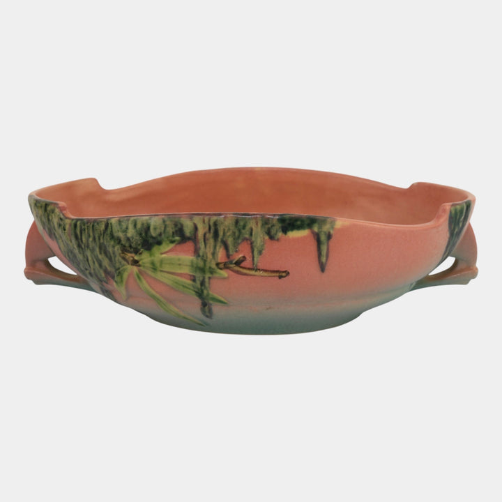 Roseville Moss Pink 1936 Vintage Art Deco Ceramic Bowl 293-10