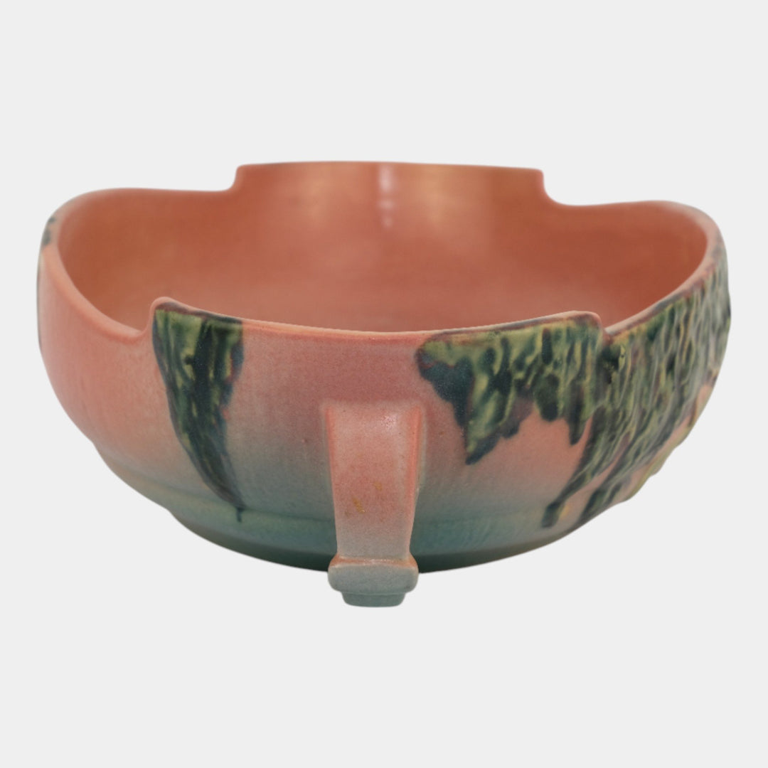 Roseville Moss Pink 1936 Vintage Art Deco Ceramic Bowl 293-10