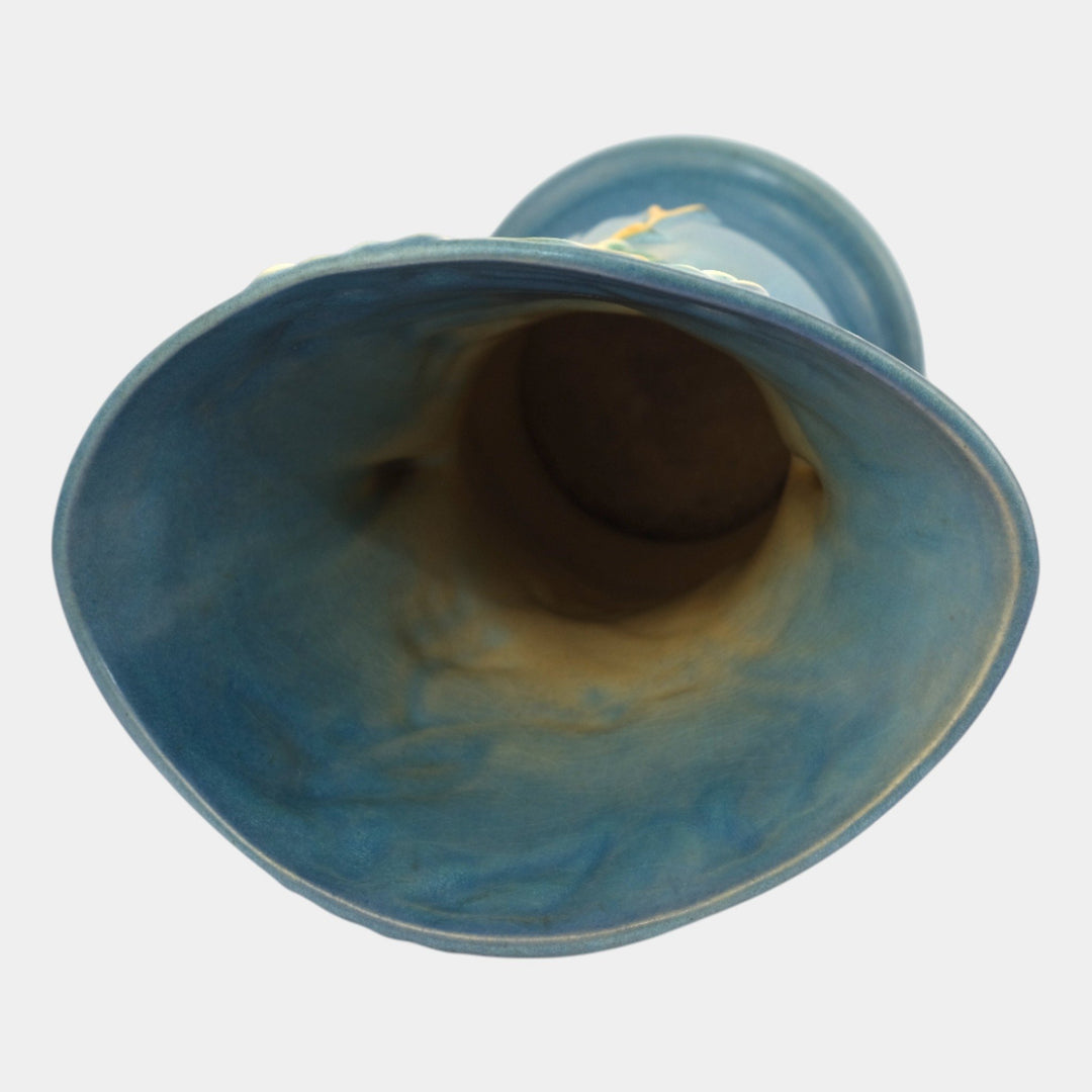 Roseville Snowberry Blue 1947 Mid Century Modern Art Pottery Flower Vase 1V2-9