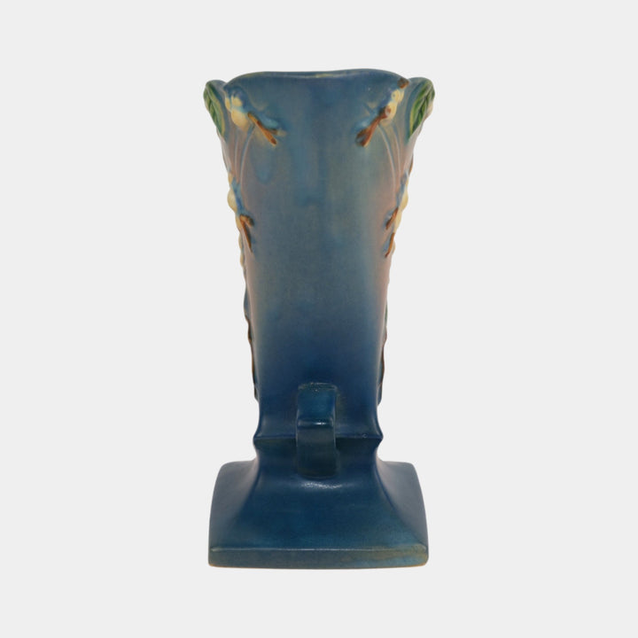 Roseville Snowberry Blue 1947 Mid Century Modern Art Pottery Vase 1V1-7