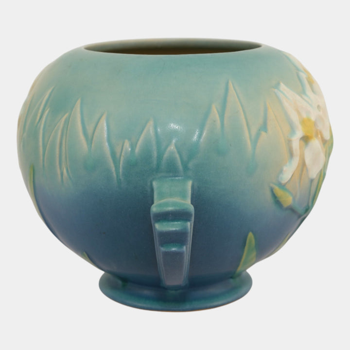 Roseville Iris Blue 1939 Vintage Art Deco Pottery Ceramic Vase 358-6