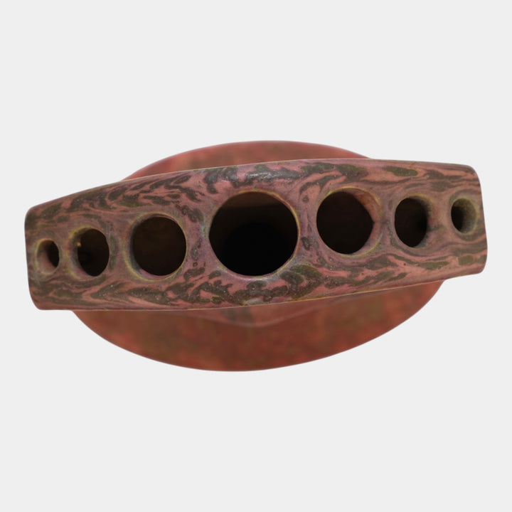 Roseville Carnelian II 1926 Vintage Art Pottery Ceramic Flower Frog 63-5