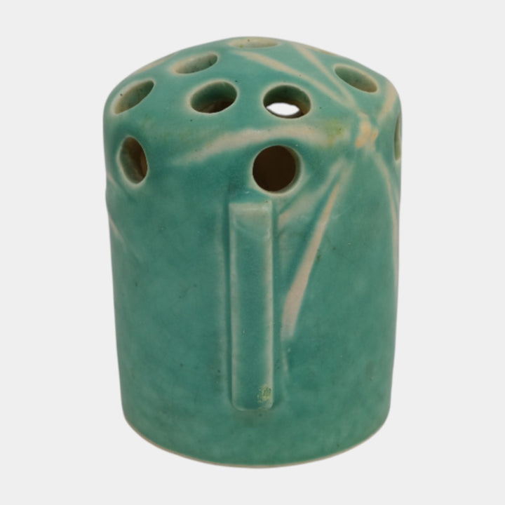 Roseville Dawn Green 1937 Vintage Art Deco Pottery Ceramic Flower Frog 31
