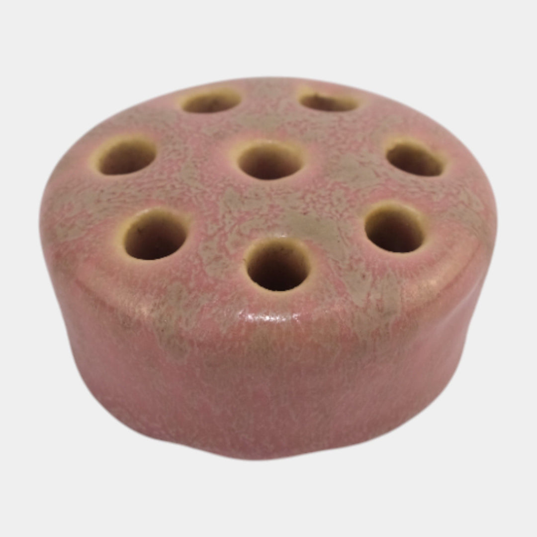 Roseville Tuscany Pink 1927 Vintage Art Deco Pottery Ceramic Flower Frog