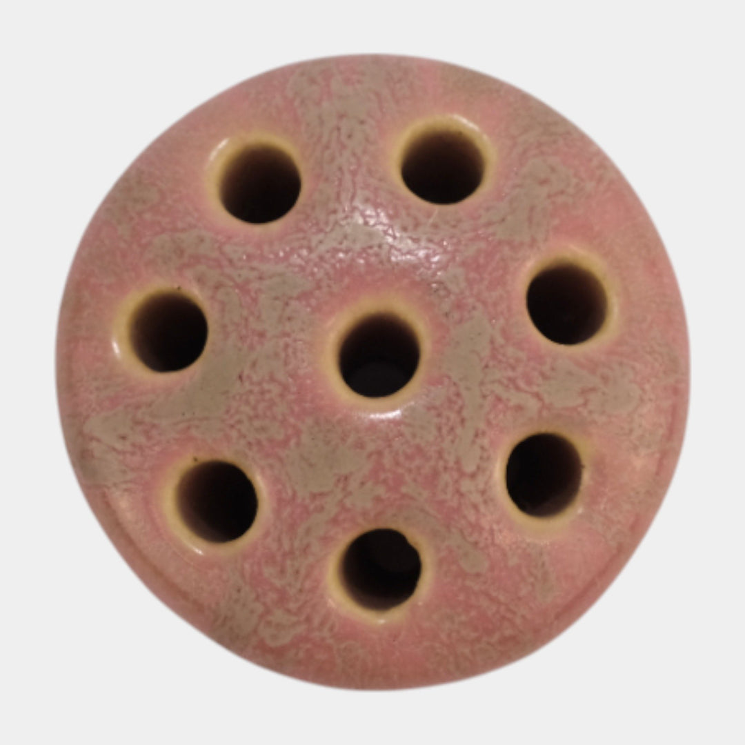 Roseville Tuscany Pink 1927 Vintage Art Deco Pottery Ceramic Flower Frog