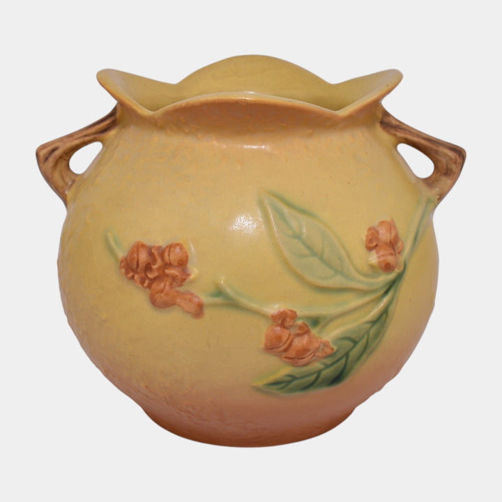Roseville Bittersweet Yellow 1951 Vintage Mid Century Modern Pottery Vase 841-5