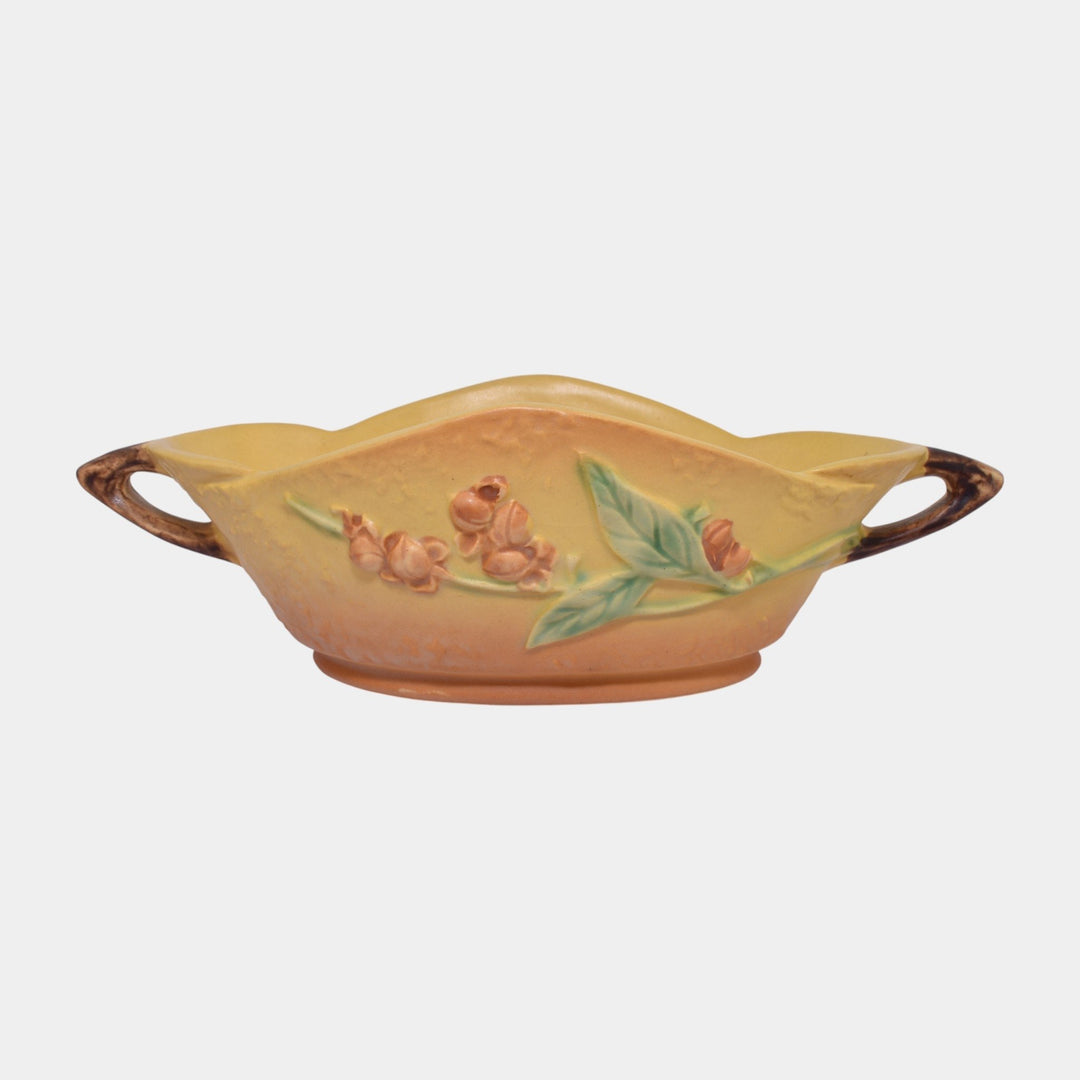 Roseville Bittersweet Yellow 1951 Vintage Mid Century Modern Pottery Bowl 827-8