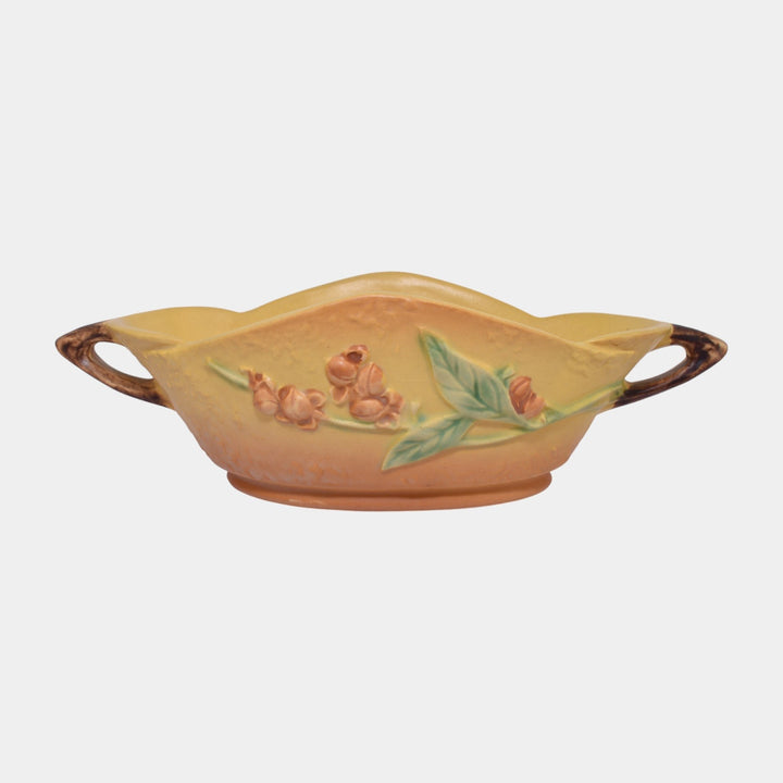 Roseville Bittersweet Yellow 1951 Vintage Mid Century Modern Pottery Bowl 827-8