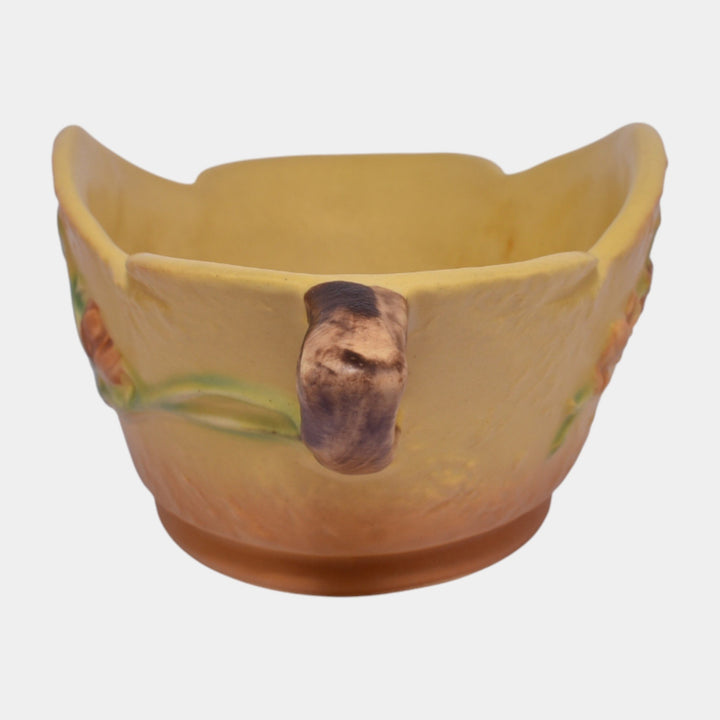 Roseville Bittersweet Yellow 1951 Vintage Mid Century Modern Pottery Bowl 827-8
