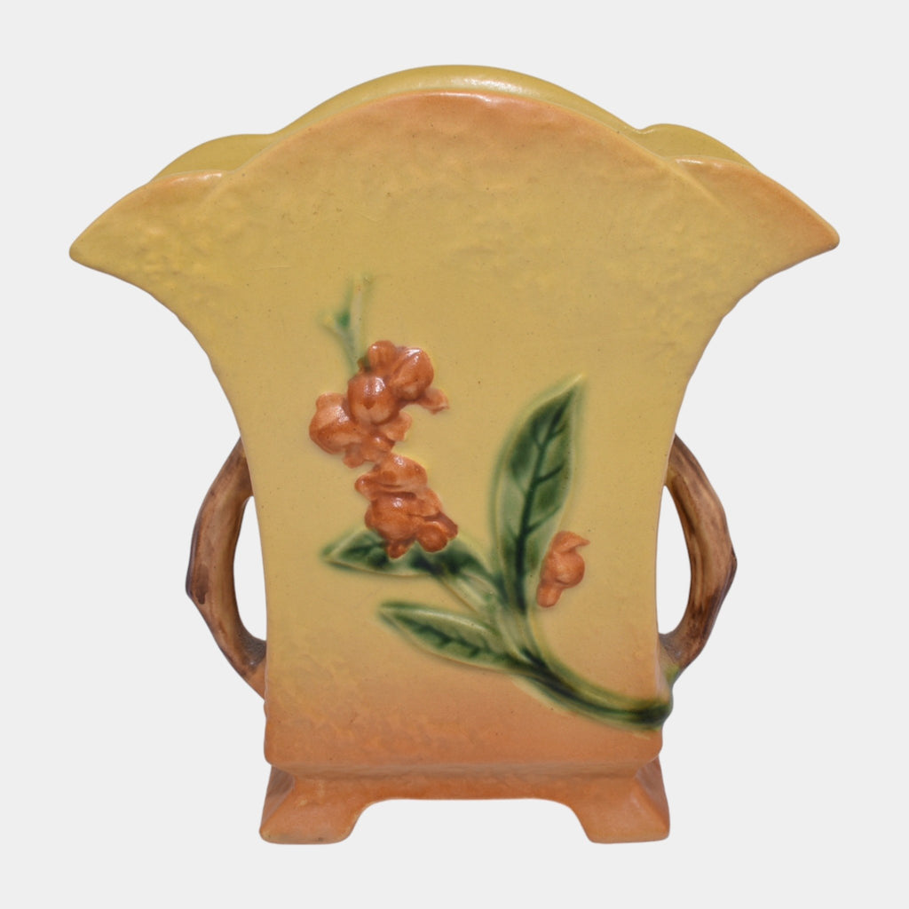Roseville Bittersweet Yellow 1951 Vintage Art Pottery Ceramic