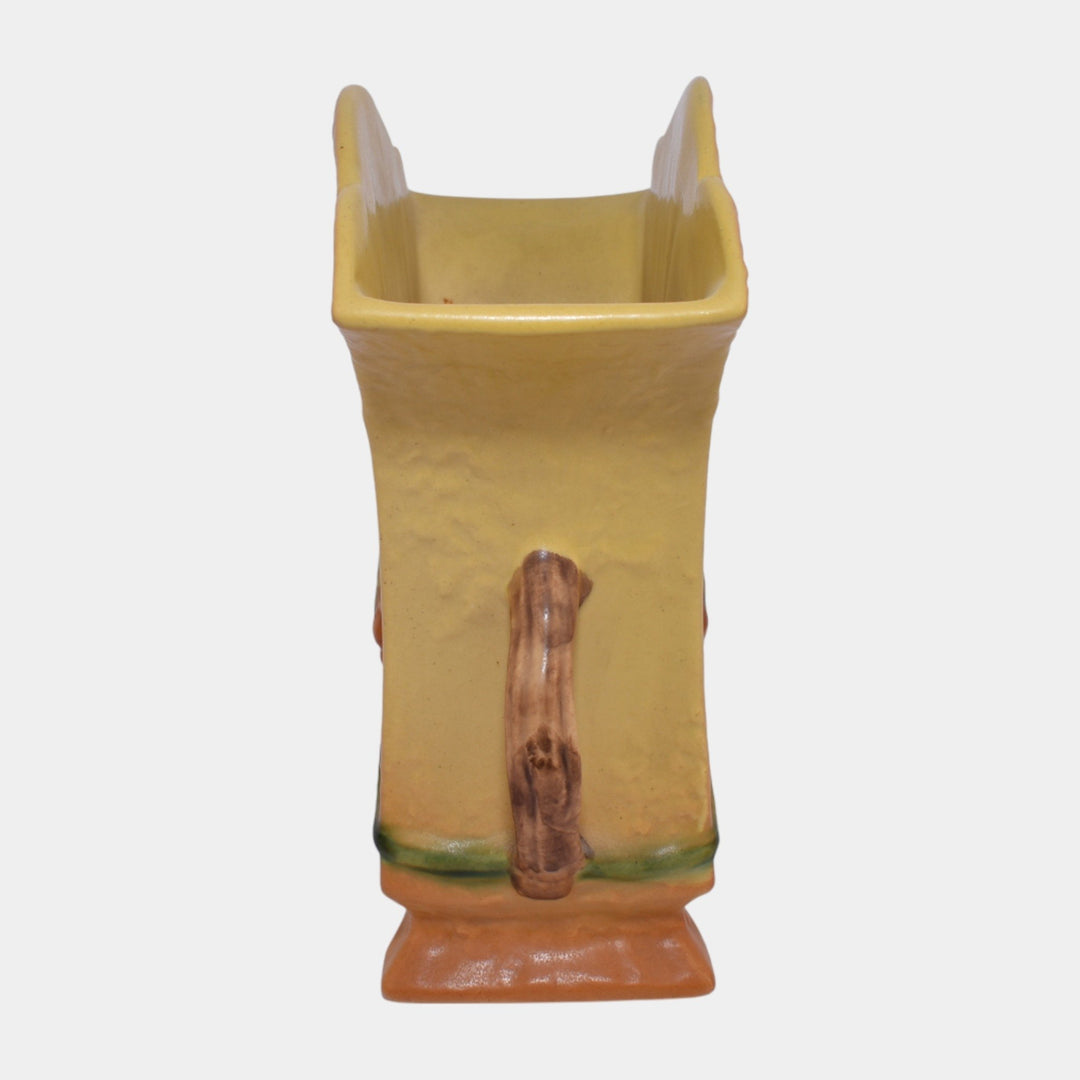 Roseville Bittersweet Yellow 1951 Vintage Art Pottery Ceramic Flower Vase 874-7