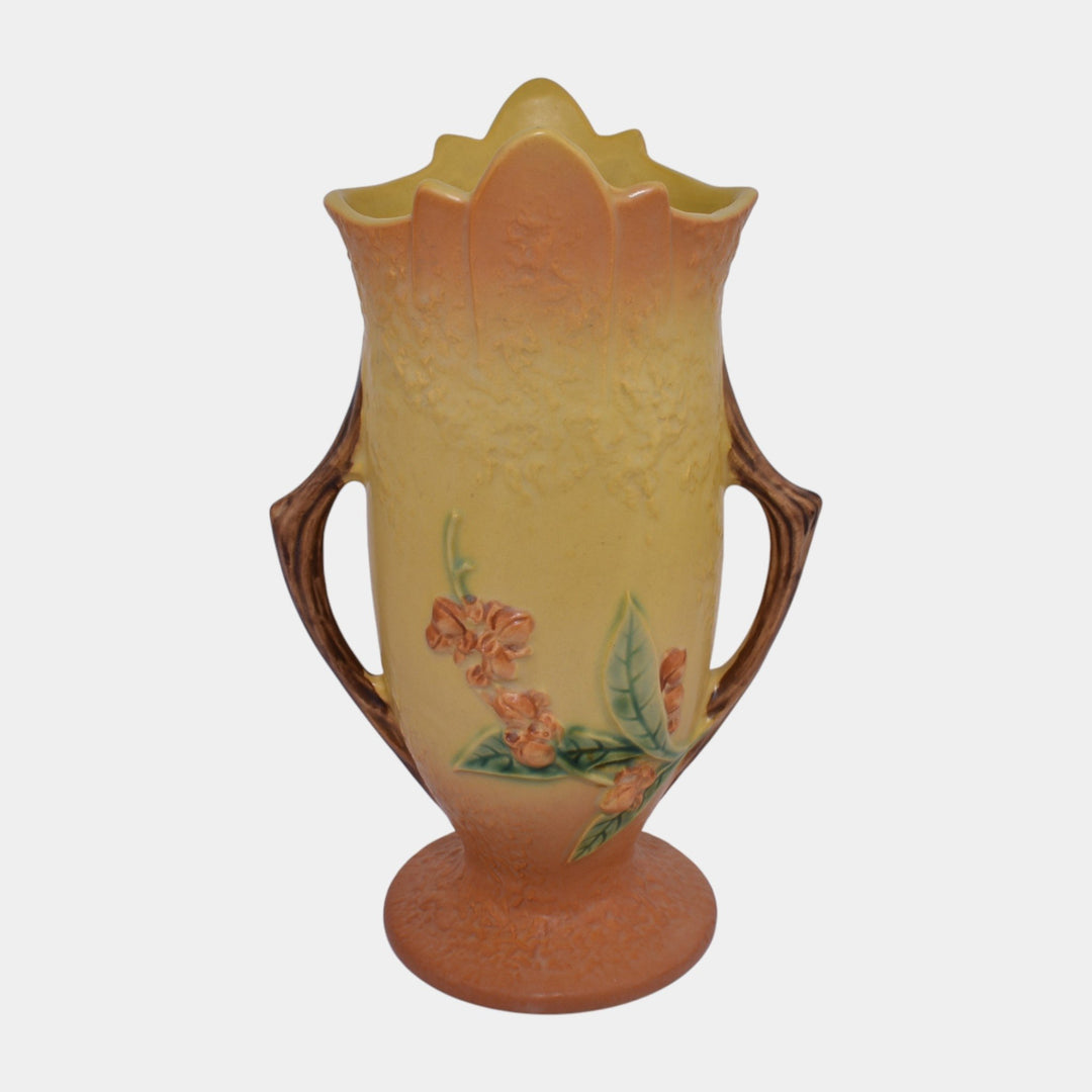 Roseville Bittersweet Yellow 1951 Vintage Mid Century Modern Pottery Vase 885-10