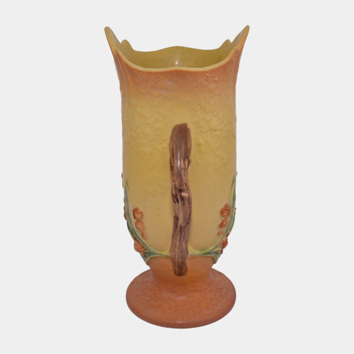 Roseville Bittersweet Yellow 1951 Vintage Mid Century Modern Pottery Vase 885-10