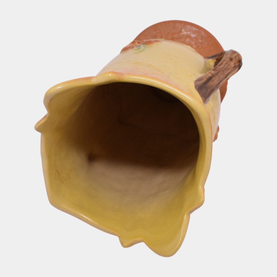 Roseville Bittersweet Yellow 1951 Vintage Mid Century Modern Pottery Vase 885-10