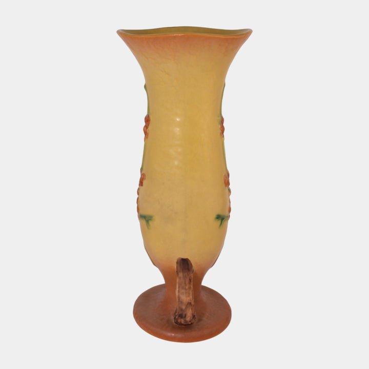 Roseville Bittersweet Yellow 1951 Vintage Art Pottery Tall Ceramic Vase 886-12