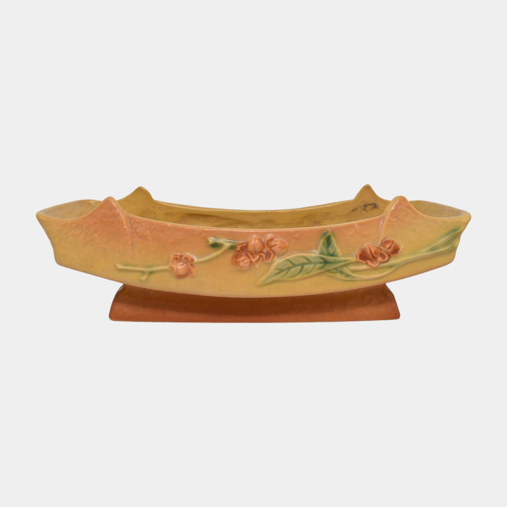 Roseville Bittersweet Yellow 1951 Vintage Art Pottery Console Bowl 828-10