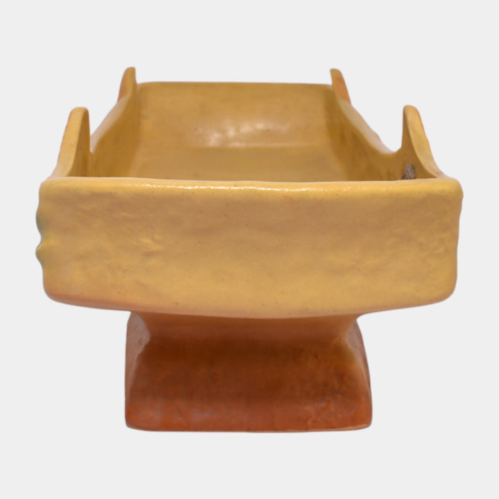 Roseville Bittersweet Yellow 1951 Vintage Art Pottery Console Bowl 828-10