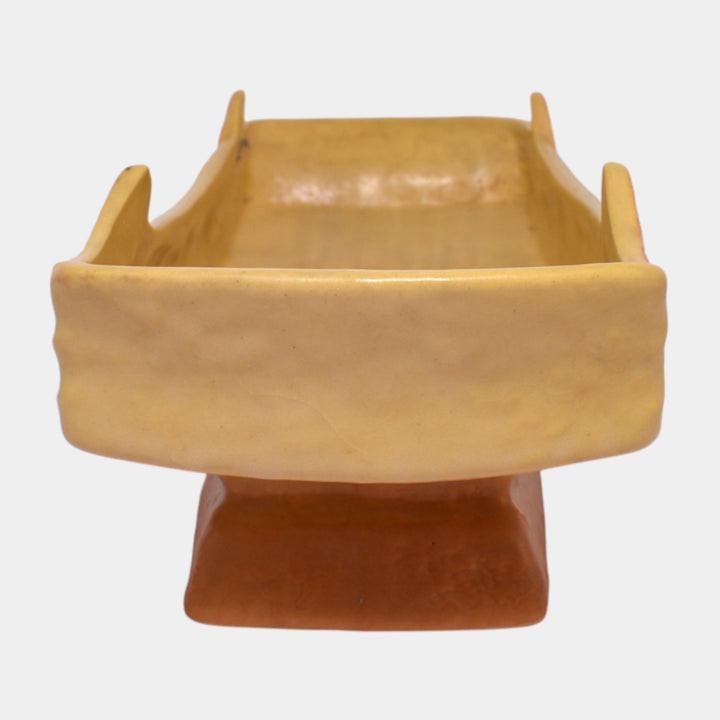 Roseville Bittersweet Yellow 1951 Vintage Art Pottery Console Bowl 828-10